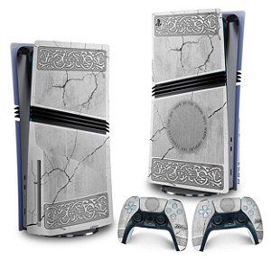 Skin PS5 Pro Vertical - Mjolnir Thor Amor e Trovão