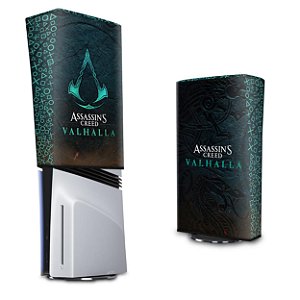 PS5 Pro Capa Anti Poeira Vertical - Assassin's Creed Valhalla