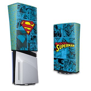 PS5 Pro Capa Anti Poeira Vertical - Superman Comics
