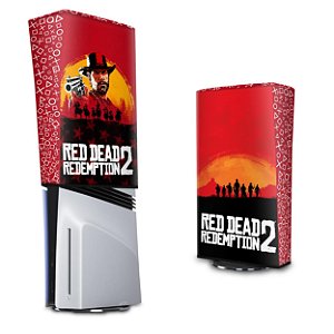 PS5 Pro Capa Anti Poeira Vertical - Red Dead Redemption 2