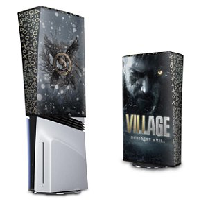 PS5 Pro Capa Anti Poeira Vertical - Resident Evil Village