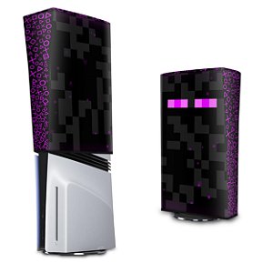 PS5 Pro Capa Anti Poeira Vertical - Minecraft Enderman