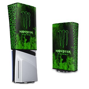 PS5 Pro Capa Anti Poeira Vertical - Monster Energy Drink
