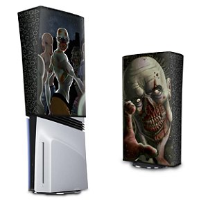 PS5 Pro Capa Anti Poeira Vertical - Zombie Zumbi The Walking