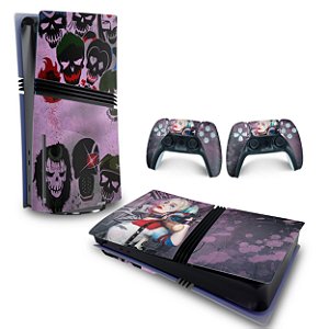 Skin PS5 Pro Horizontal - Arlequina Harley Quinn