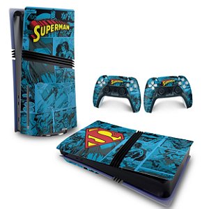 Skin PS5 Pro Horizontal - Superman Comics
