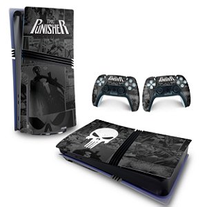 Skin PS5 Pro Horizontal - The Punisher Justiceiro Comics