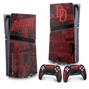 Skin PS5 Pro Vertical - Daredevil Demolidor Comics