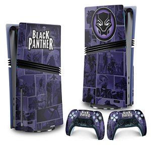 Skin PS5 Pro Vertical - Pantera Negra Comics