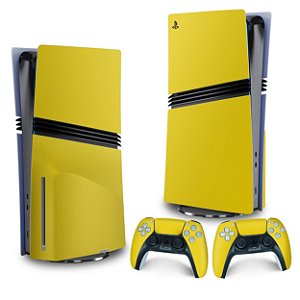 Skin PS5 Pro Vertical - Amarelo