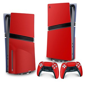 Skin PS5 Pro Vertical - Vermelho