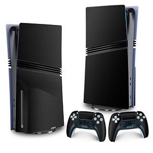 Skin PS5 Pro Vertical - Preto Black Piano