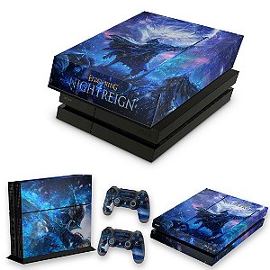 KIT PS4 Fat Skin e Capa Anti Poeira - Elden Ring Nightreign