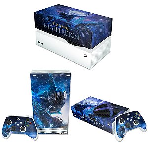 KIT Xbox Series S Skin e Capa Anti Poeira - Elden Ring Nightreign