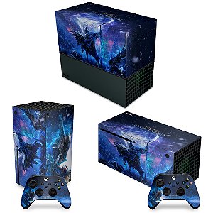 KIT Xbox Series X Capa Anti Poeira e Skin - Elden Ring Nightreign