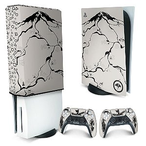 KIT PS5 Skin e Capa Anti Poeira - Ghost Of Yotei