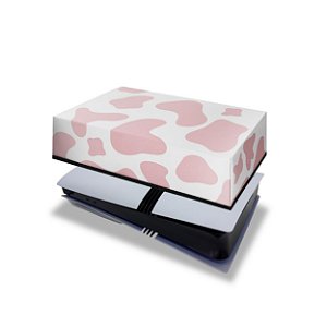 PS5 Pro Capa Anti Poeira Horizontal - Vaquinha Rosa
