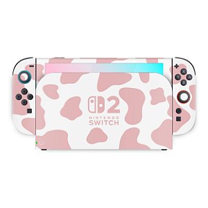 Nintendo Switch 2 Skin Anti-Rage - Vaquinha Rosa