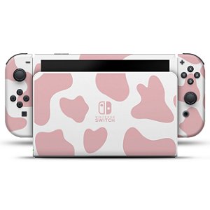 Nintendo Switch Oled Skin - Vaquinha Rosa