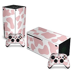 Skin Xbox Series X - Vaquinha Rosa
