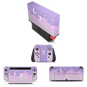 KIT Nintendo Switch Oled Skin e Capa Anti Poeira - Noite Estrelada
