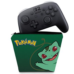 Capa Nintendo Switch 2 Pro Controle Case - Pokémon Bulbasaur