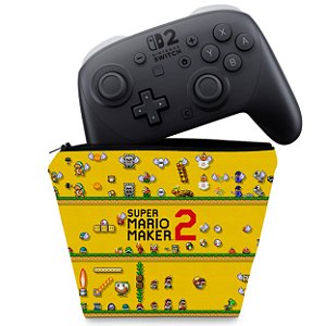 Capa Nintendo Switch 2 Pro Controle Case - Super Mario Maker 2
