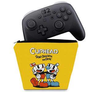 Capa Nintendo Switch 2 Pro Controle Case - Cuphead