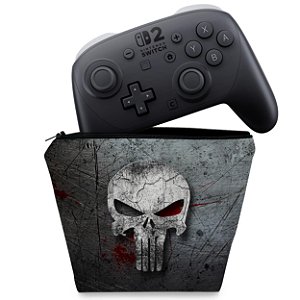 Capa Nintendo Switch 2 Pro Controle Case - The Punisher Justiceiro