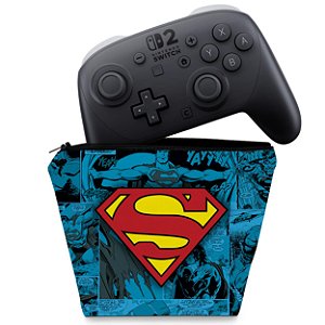 Capa Nintendo Switch 2 Pro Controle Case - Superman Comics