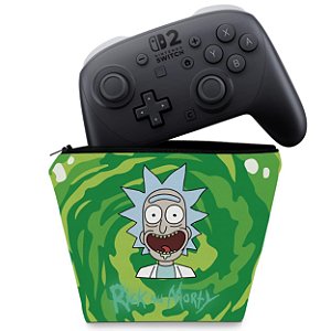 Capa Nintendo Switch 2 Pro Controle Case - Rick And Morty