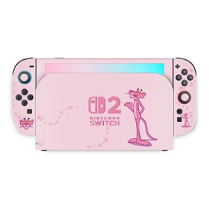 Nintendo Switch 2 Skin Anti-Rage - Pantera Cor de Rosa