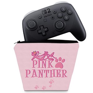 Capa Nintendo Switch 2 Pro Controle Case - Pantera Cor de Rosa