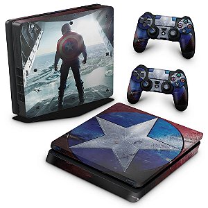 PS4 Slim Skin - Capitão América