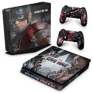 PS4 Slim Skin - Capitão America - Guerra Civil