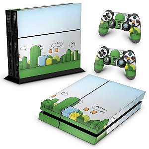 Capa Anti Poeira e Skin Compatível PS4 Fat - Super Mario Bros