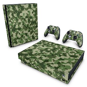 Xbox One X Skin - Camuflado Verde