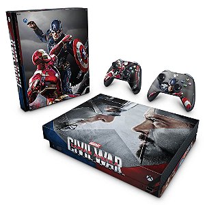 Xbox One X Skin - Capitão America - Guerra Civil