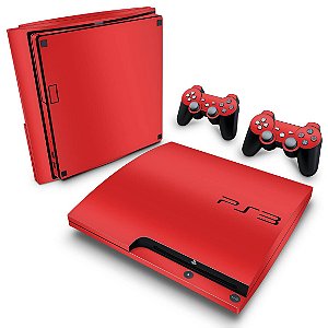 PS3 Slim Skin - Vermelho