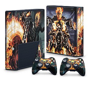 Xbox 360 Super Slim Skin - Ghost Rider - Motoqueiro Fantasma #A