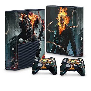 Xbox 360 Super Slim Skin - Ghost Rider - Motoqueiro Fantasma #B