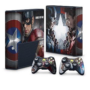 Xbox 360 Super Slim Skin - Capitão America Guerra Civil