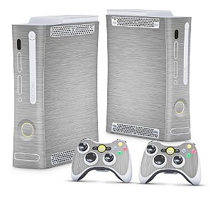 Xbox 360 Fat Skin - Aço Escovado Cinza