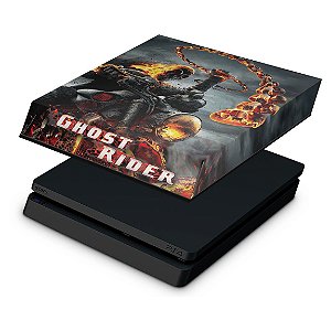 PS4 Slim Capa Anti Poeira - Ghost Rider #B