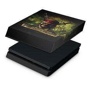 PS4 Slim Capa Anti Poeira - Piratas do Caribe