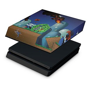 PS4 Slim Capa Anti Poeira - Rick And Morty Mario