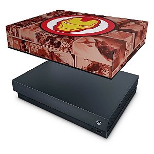 Xbox One X Capa Anti Poeira - Homem de Ferro Comics