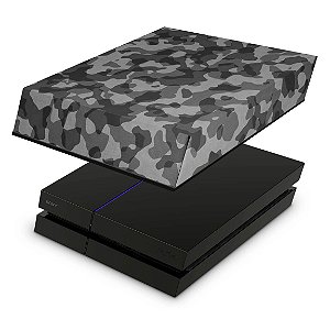 PS4 Fat Capa Anti Poeira - Camuflagem Cinza