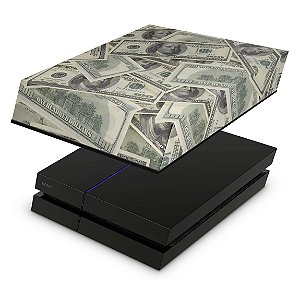 PS4 Fat Capa Anti Poeira - Dollar Money Dinheiro