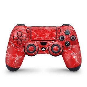 Skin PS4 Controle - Aquático Água Vermelha